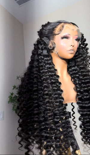 LUXURY DEEP WAVE w/ BOMB WAND CURLS